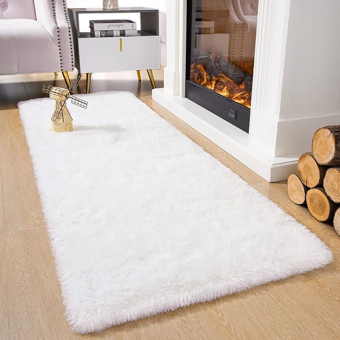 Chicrug Soft Runner Rug for Bedroom Living Room Plush Fluffy Rugs 2x6 | Shag - Image 2