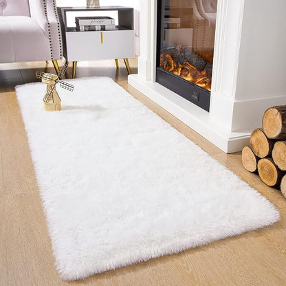 Chicrug Soft Runner Rug for Bedroom Living Room Plush Fluffy Rugs 2x6 | Shag - Image 2
