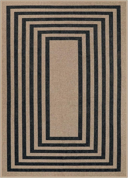Lahome Enfys Modern Geometric Easy Jute Dining Room Rug, 5x7 Modern Rugs - Image 8
