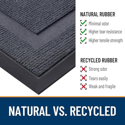 OLANLY Front Door Mat Outside 71x47, All-Season Heavy-Duty Rubber Doormat | - Image 4