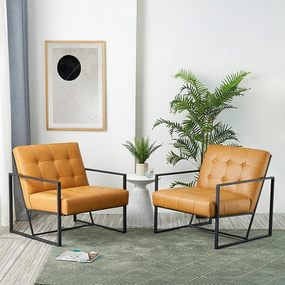 Glitzhome Mid Century Modern Accent Chair, Modern Living Room Chairs - Image 9