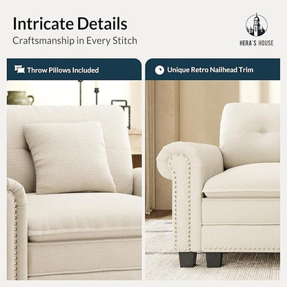 HERA'S HOUSE 2 Pieces Modular Sectional Sofa Sets, Oversized Couch Set - Image 7