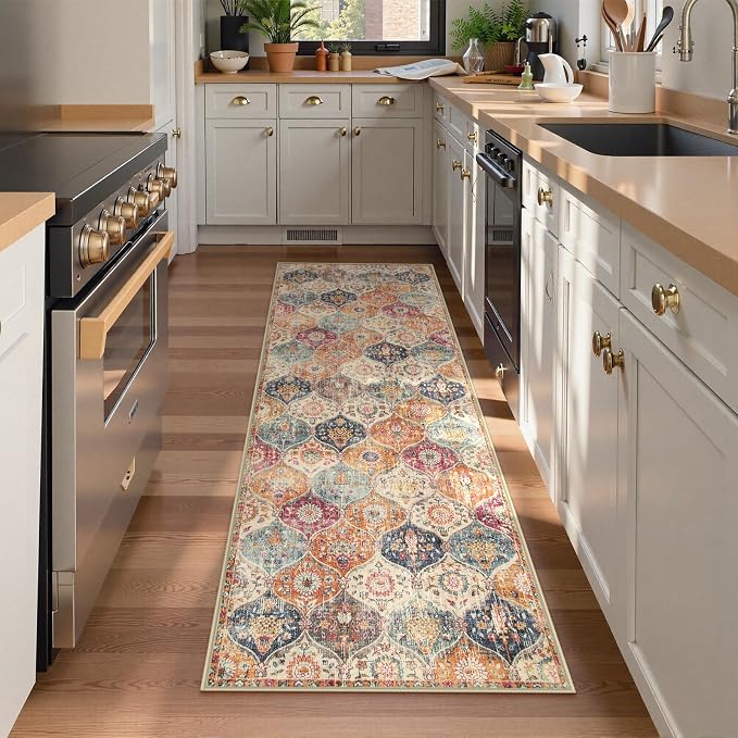 Lahome Moroccan Trellis Hallway Rug, 2x5 Washable Runner Rug Non Slip Kitchen - Image 5
