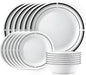 Corelle 18-Piece Round Dinnerware Set Service for 6, Lightweight Round Plates and Bowls Set, Vitrelle Triple Layer Glass, Chip and Scratch Resistant, Microwave and Dishwasher Safe, Brasserie