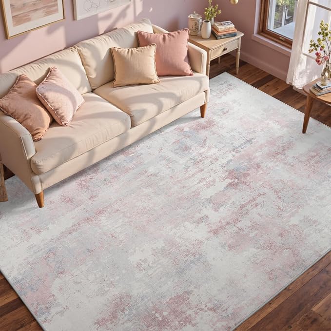 4x6 Ft Area Rugs for Living Room, Soft Non-Slip Washable Rugs Modern Abstract - Image 2