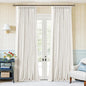 105 Inch Pinch Pleated Blackout Linen Curtains by Twodrapes