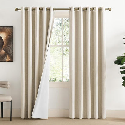 NICETOWN 100% Absolutely Blackout Linen Curtains by NICETOWN