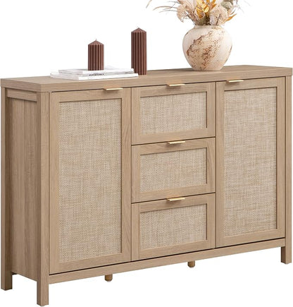 SICOTAS 52" Larger Sideboard Buffet Coffee Bar Cabinet by SICOTAS