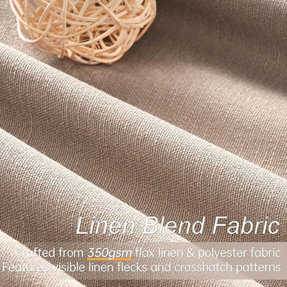 Topfinel 120 Inch Linen Blackout Curtains 2 Panels - Image 2