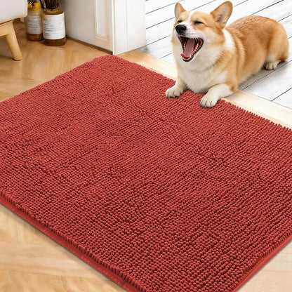 OLANLY Dog Door Mat for Muddy Paws 40x32, Super Absorbent Chenille Mud Mat | by OLANLY
