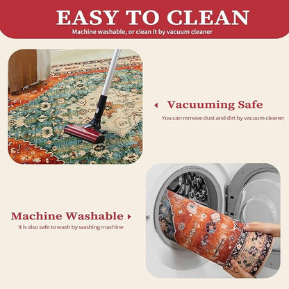 SERISSA 3x4 Washable Non Slip Boho Area Rug - Image 3