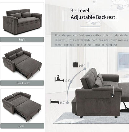 55.5" Small Sleeper Sofa Couch - Image 6