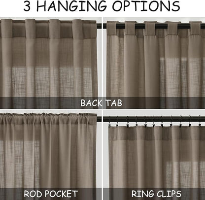 Extra Long Curtains 2 Panels 102 Inches Long - Image 3