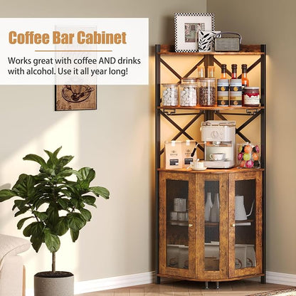 JKsmart Corner Bar Cabinet - Image 6