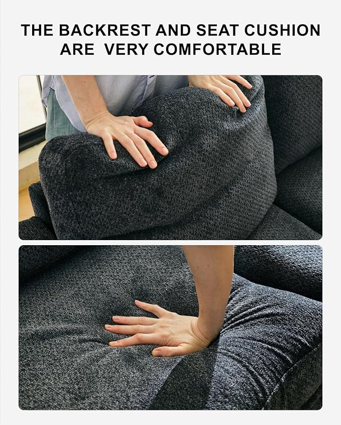 Belffin Chenille Corner Seat for Modular Couch. Sectional Sofa Module. Dark - Image 5