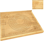 Montex Pastry Board with Measurement 24'' x 20", Wooden Kneading Board, Pastry Board for Rolling Dough, Pastry Baking Board with Counter Lip