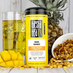 Tiesta Tea - Maui Mango | Loose Leaf | Mango Pineapple Herbal Tea | Premium Non-Caffeinated Blend | Make Hot or Iced | Brews Up to 50 Cups | 33 Ounce Refillable Tin, Pack of 6