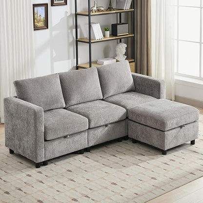 WUTUTUEE 83' Modular Sectional Sofa Convertible L Shaped Couch Set by WUTUTUEE
