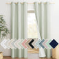 NICETOWN Sage Green 100% Blackout Linen Texture Curtains 84 inches Long 2 Panels by NICETOWN
