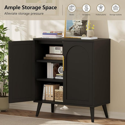 Keehusux 15.7" D Set of 2 Modern Buffet Cabinet - Image 4