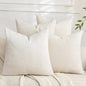 Set of 4 Soft Textured Decorative Throw Pillow Covers 16x16 Inch Cozy Farmhouse by Cozoomy