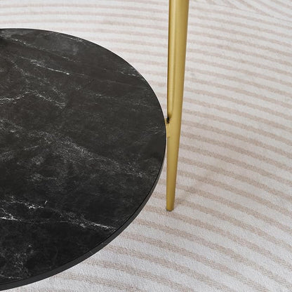LumFurn Round Glass End Table, Mid-Century Modern Design Sofa Table - Image 7