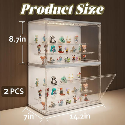 Clear Display Case for Collectibles, 3-Tier Adjustable Figure Display Case - Image 2
