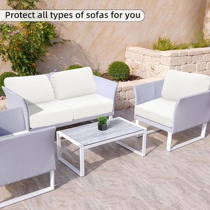 8PCS Patio Cushion Covers.Patio Furniture Couch SeatSlipcovers | Washable - Image 4