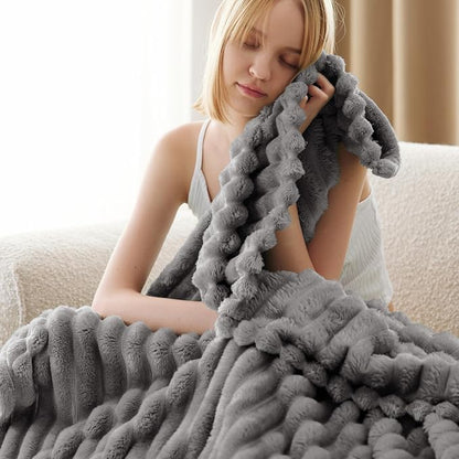 Bedsure Soft Throw Blanket for Couch Decor Gifts Frost Gray 50"x70" | Birthday - Image 4