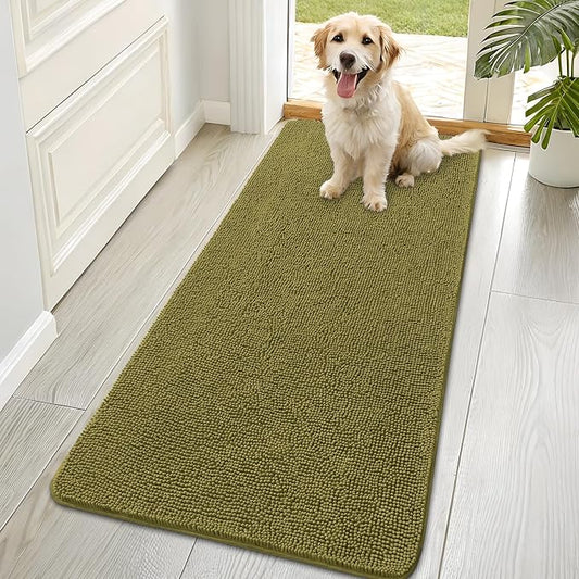 OLANLY Dog Door Mat for Muddy Paws 70x35, Super Absorbent Chenille Mud Mat | by OLANLY