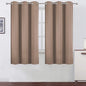 Cappuccino Blackout Curtains 38 x 54 Inch Length/Set of 2 Curtain by Lemomo