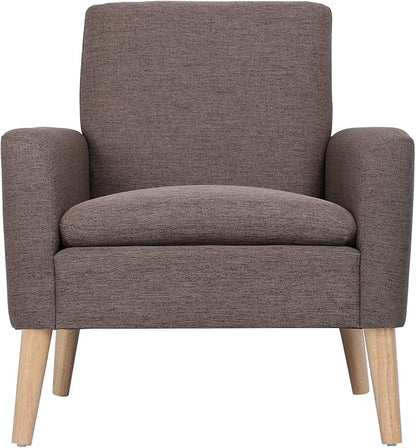 Mid-Century Accent Chair, Modern Fabric Comfy Upholstered Armchair - Image 4
