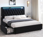 Queen LED Velvet Bed Frame by JOCOEVOL