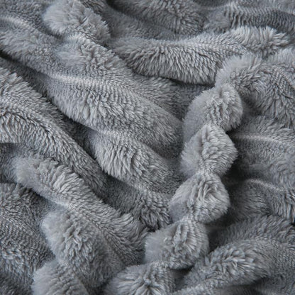 Grey Fleece Throw Blanket 60”×80” - Image 5