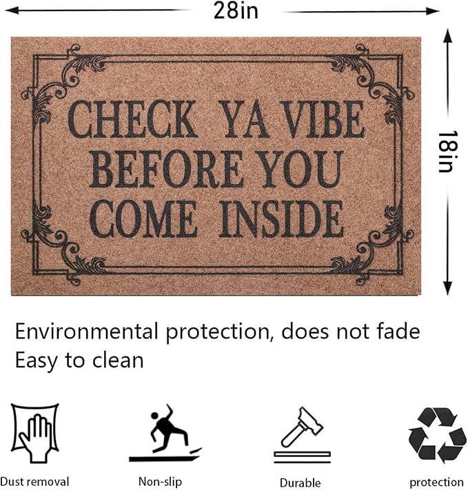 Front Door Door Mat Indoor Outdoor Entrance Doormat Rubber Welcome Door Mat - Image 3