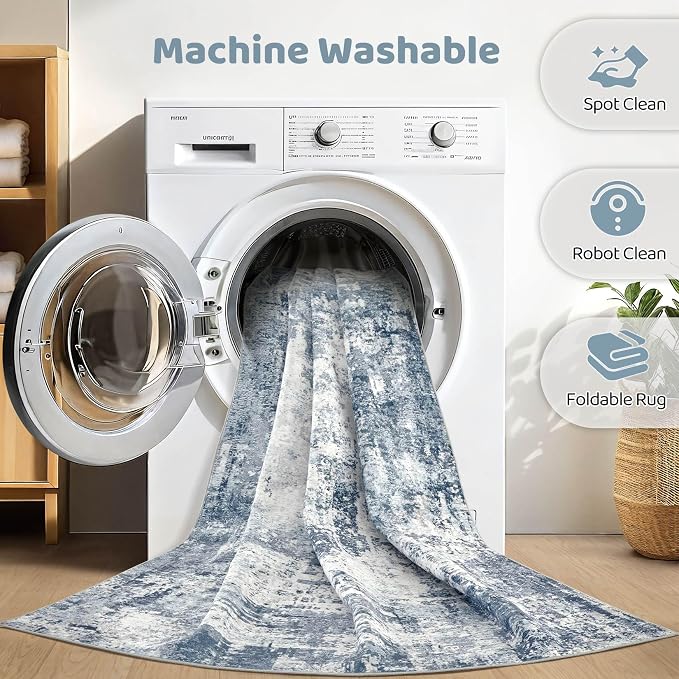 LOONGRUG 9x12 Area Rug Washable Large Neutral Modern Living Room Rugs | - Image 2