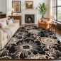 Findosom Washable Area Rug 6x9, Non Slip High-Low Textured Floral Rugs by Findosom