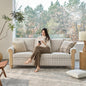 EcoHarbor Living 3-Seater Couch, Stripe 81" Mid-Century Modern Upholstered Sofa by ECOHARBOR