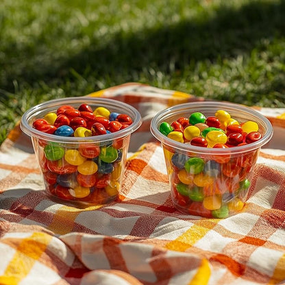 TashiBox 200 Sets-5.5 Ounce Disposable Plastic Jello Shot Cups with Lids, Souffle Portion Cups…