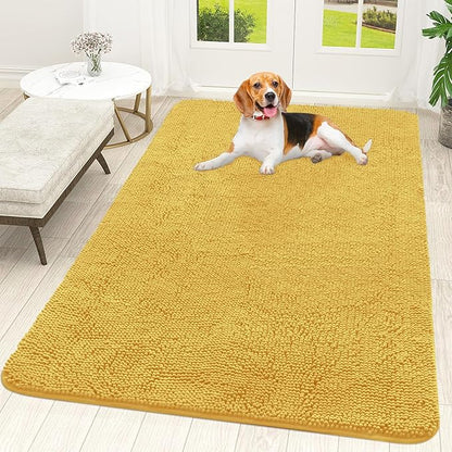 OLANLY Dog Door Mat for Muddy Paws 59x35, Super Absorbent Chenille Mud Mat | by OLANLY