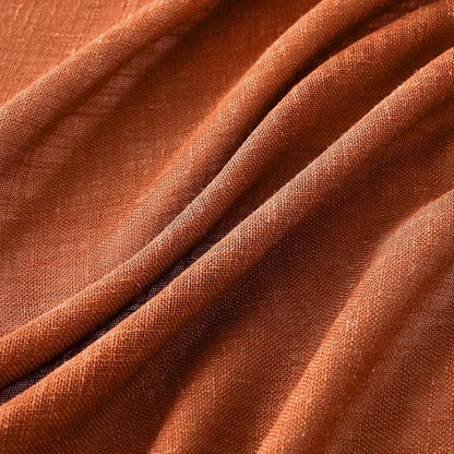 MIULEE Rust Fall Linen Curtains 52x90 Inch 2 Panels - Image 3