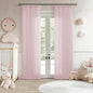 80 Inch Light Pink Pinch Pleated Semi Sheer Curtains 40x80 2 Panels Set | by Twodrapes