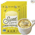 Sweet Logic Keto Dessert Mug Cake Mixes - Lemon Poppyseed - Low Sugar - Gluten-Free - Low Carb - Diabetic-Friendly Sweets - Natural Ingredients - High Protein - Delicious Keto Treats (4 Pack)