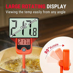 ThermoPro TP509 Candy Thermometer with Pot Clip, 10" Long Probe Instant Read Meat Food Thermometer with LCD, Cooking Oil Thermometer Deep Frying Thermometer for Candy Maple Syrup Sugar Brewing Making
