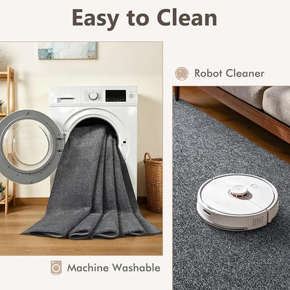 4x6 Black/White Area Rug Washable Non-Slip Soft - Image 7