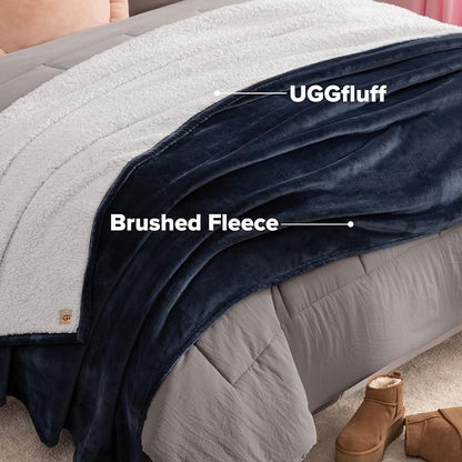 UGG Nita King Blanket, Reversible Plush Fleece, UGG Fluff Plush Face, Smooth - Image 5