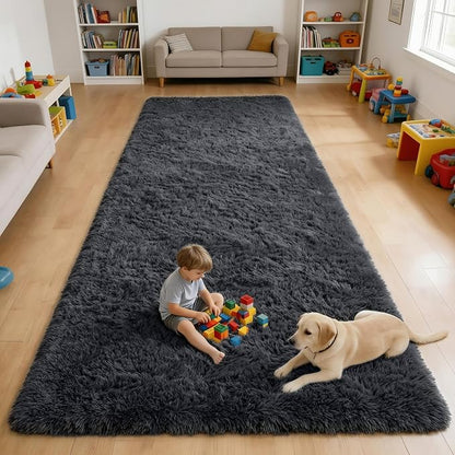 OLANLY 4x8 Area Rugs for Living Room Bedroom, Machine Washable Soft Fluffy by OLANLY