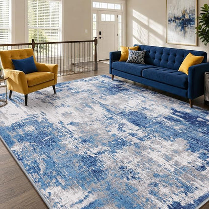 RELEANY Washable 9'x12' Abstract Area Rug - Image 9