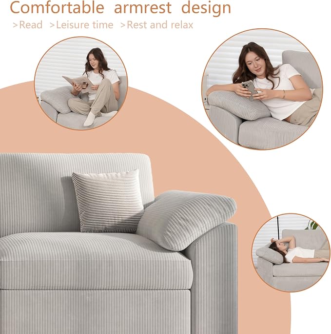 EASE MOOSE Oversized Sectional Modular Sofa, Large Sectional Couch Wide Deep - Image 8