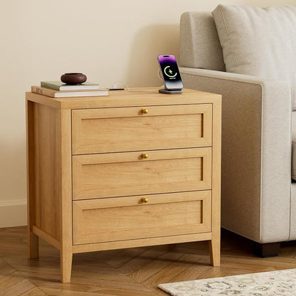EYYTHUNG 3 Drawer Nightstand by EYYTHUNG